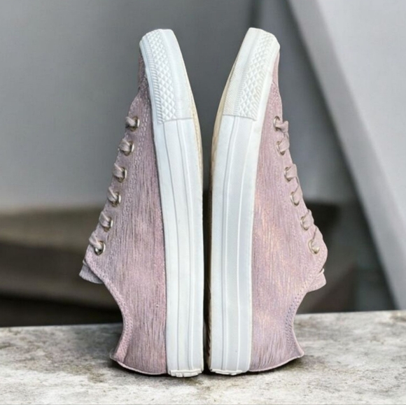 Converse “Precious Metal” Chuck Taylor Low Top in Metallic Taupe (Pink) Sz 8 - Picture 10 of 14